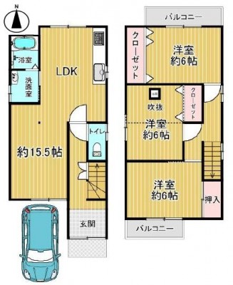 ☆２沿線利用可
☆南向き
☆駐車１台可
☆ＬＤＫ約１５．５帖